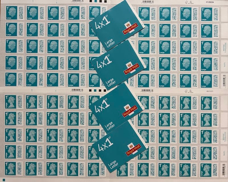 We buy all 1st class large letter postage stamps