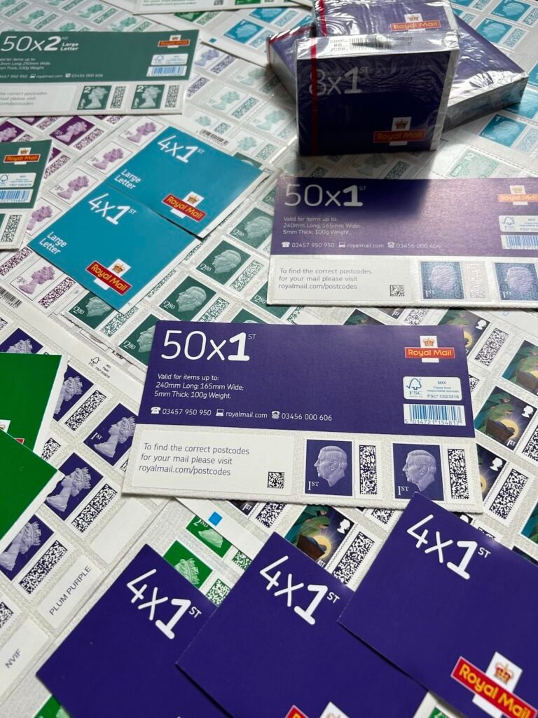 We buy all types of Royal Mail Barcoded postage stamps In sheet and booklet format