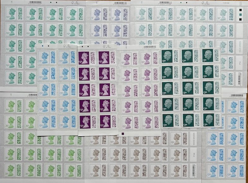 We buy all High And Low Value Barcoded Postage Stamps